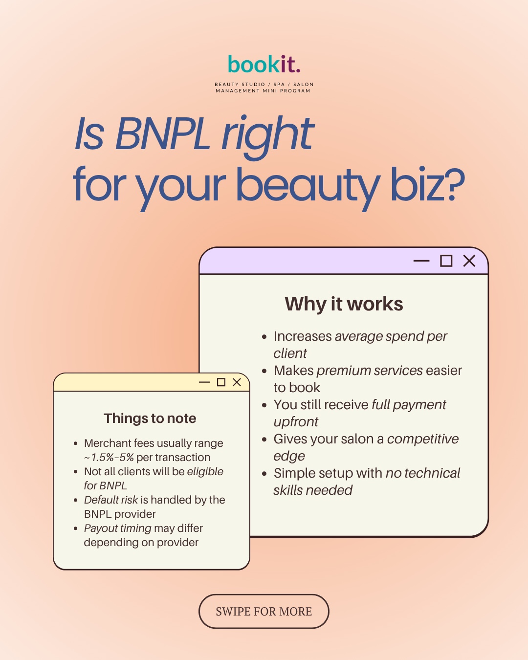 Is BNPL right for your beauty business? Why it works and things to note about fees and eligibility