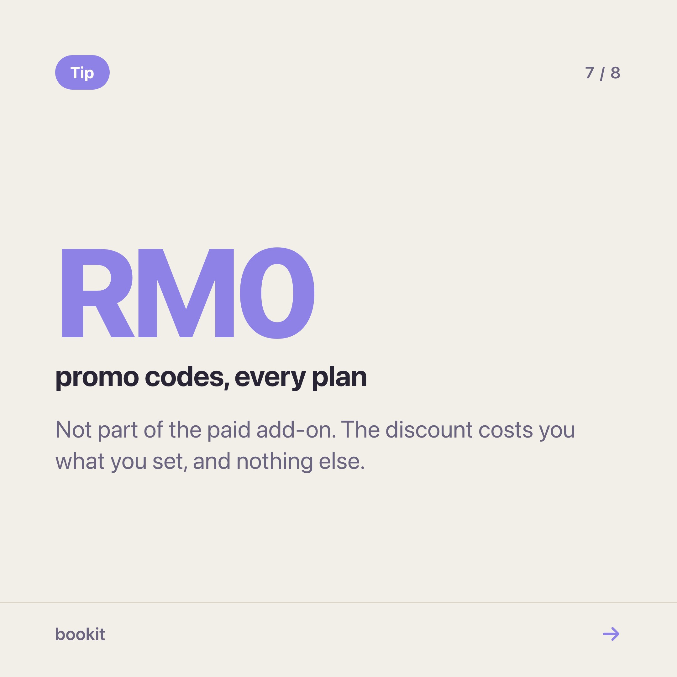 Promo codes are included on every plan and are not part of the paid add-on